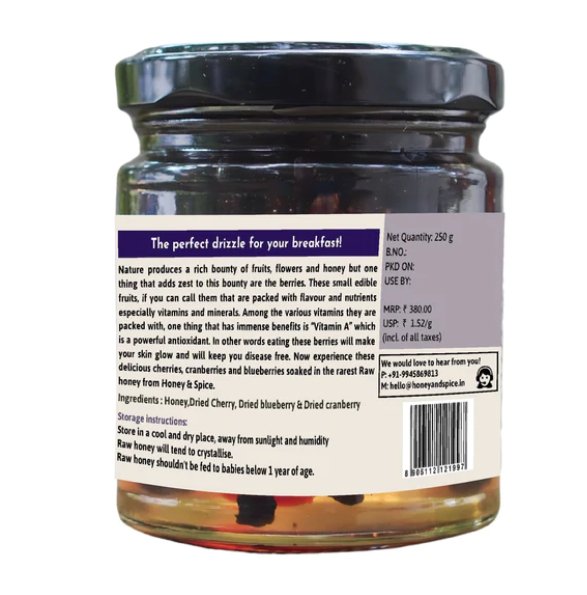 Berries Soaked In Honey - 250G | Verified Sustainable by Brown Living™