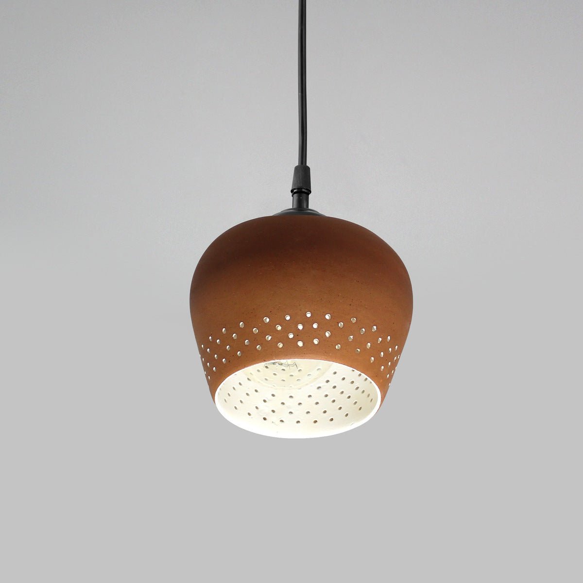 Big Bud Slice Handmade Terracotta Ceiling Light | Verified Sustainable by Brown Living™