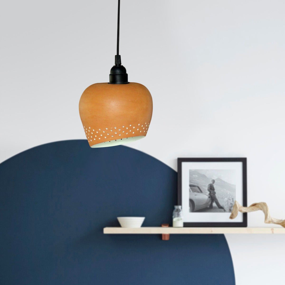 Big Bud Slice Handmade Terracotta Ceiling Light | Verified Sustainable by Brown Living™