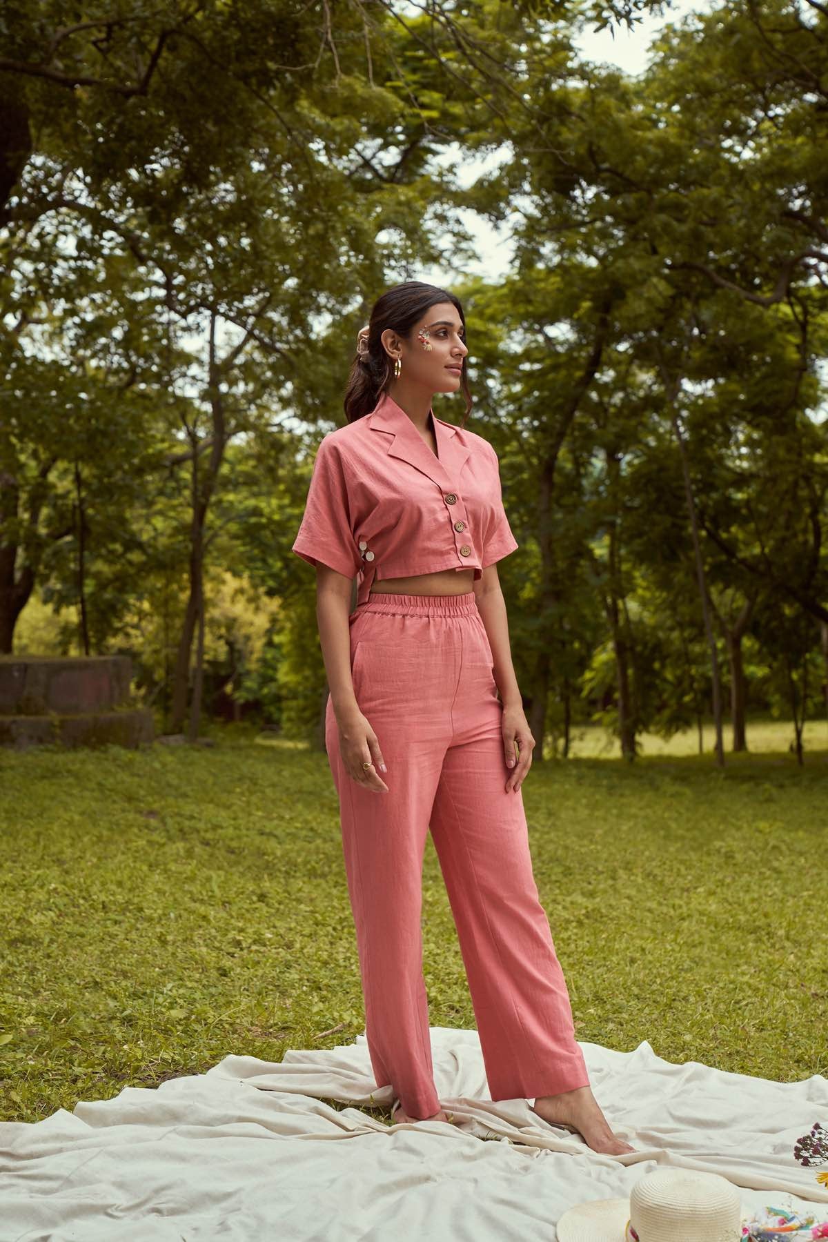 Blooming Ruffino Handloom Cotton Shirt – Womens Shirt on Brown Living™. SKU: TCC - LDV - 051113. Img 2.