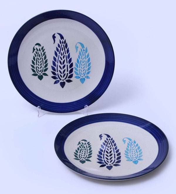 Buy Blue Buti Dinner Plate - Set of 2 | Shop Verified Sustainable Plates & Bowls on Brown Living™
