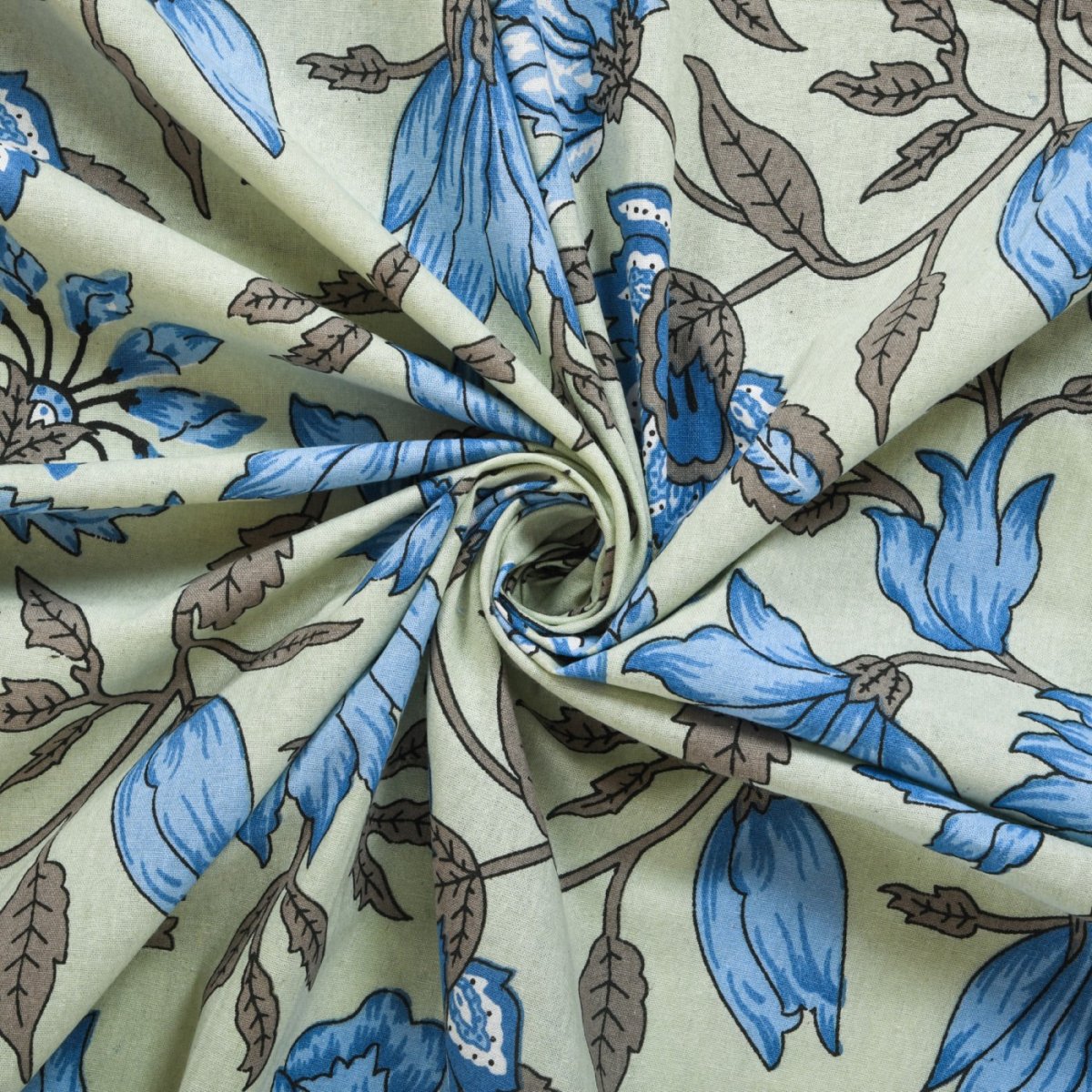 Floral Print Pure Cotton Super King Size Bedsheet with 2 Pillow Covers | Verified Sustainable by Brown Living™