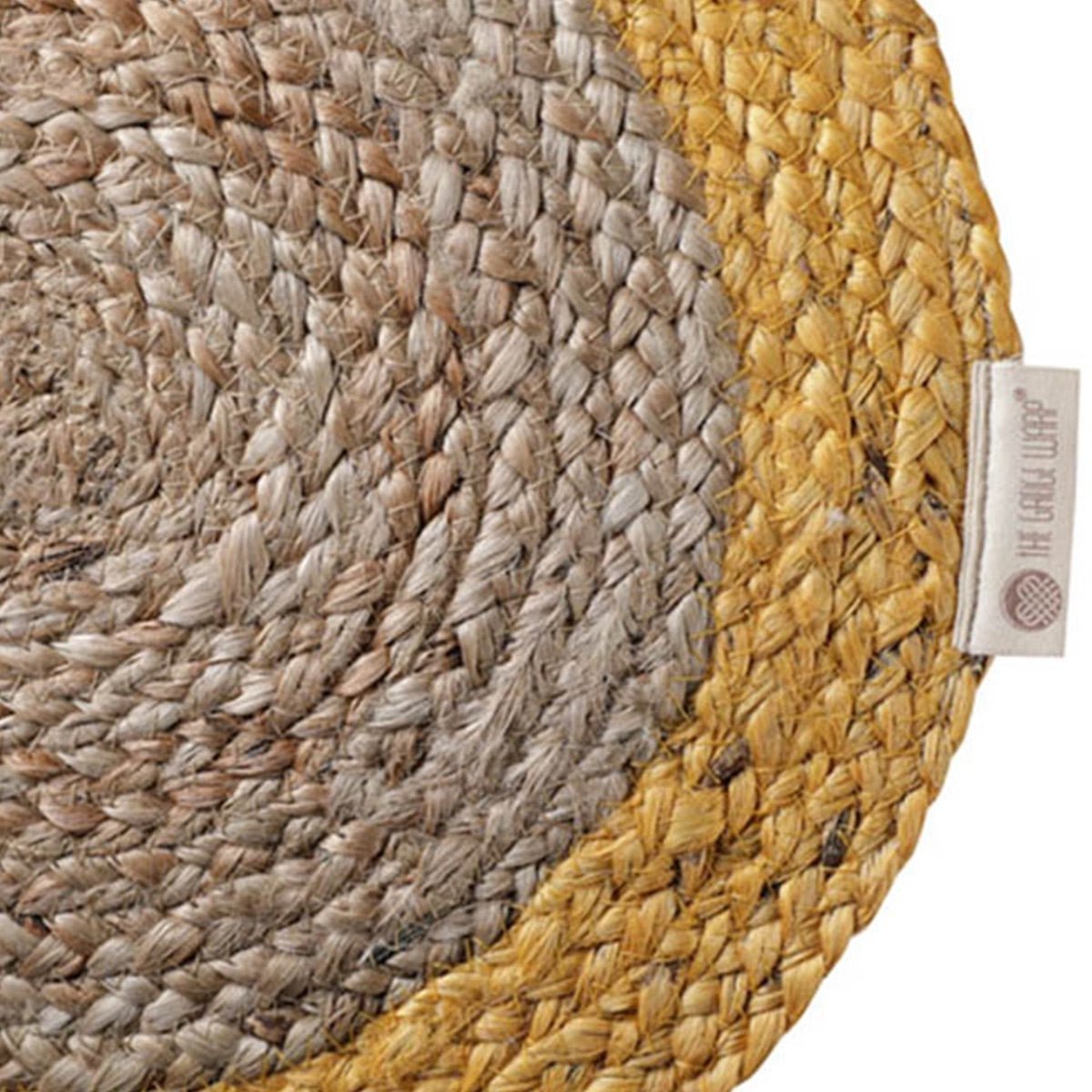 Bordered Jute Placemat (Ocre) | Verified Sustainable by Brown Living™