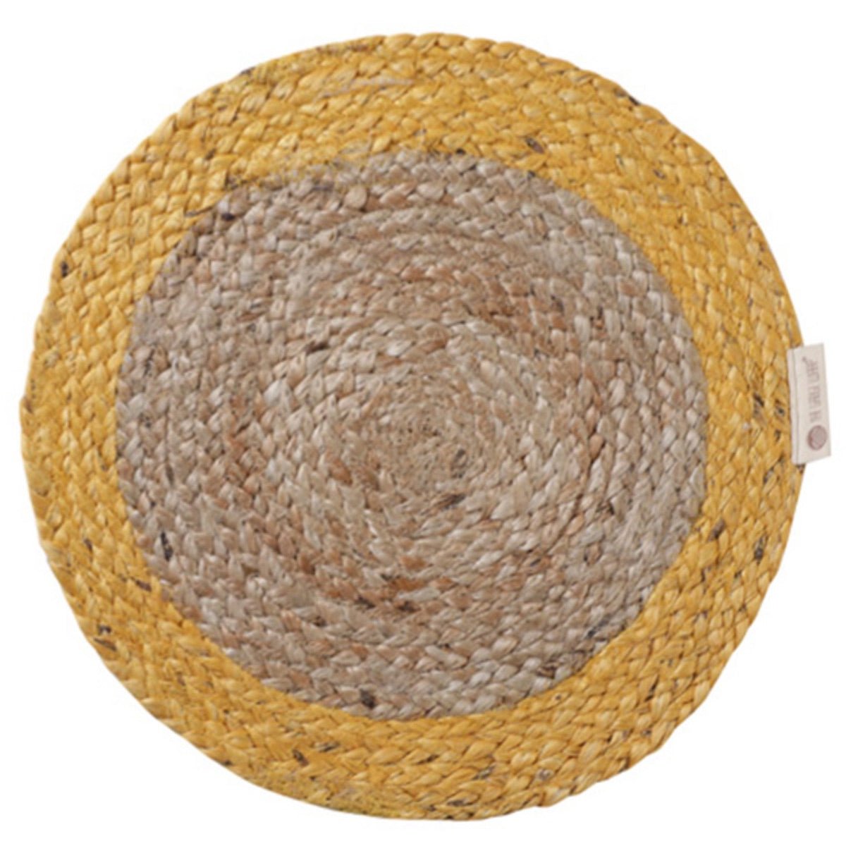 Bordered Jute Placemat (Ocre) | Verified Sustainable by Brown Living™
