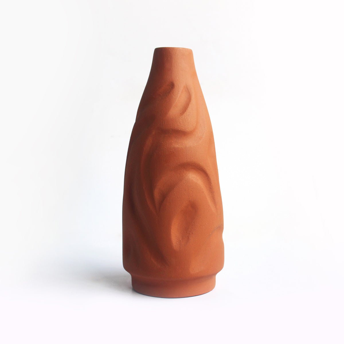 Bot Short Profiled Terracotta Flower Vase – Decor & Artefacts on Brown Living™. SKU: VS - BOT/SHT. Img 2.