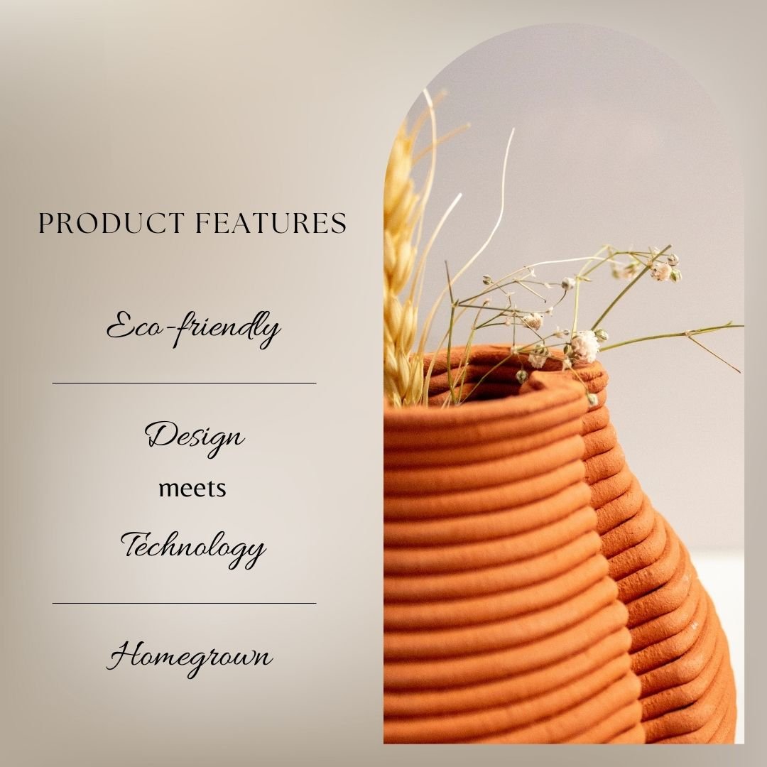 Brown and Twisted Teracotta Vase Vol. 1 – Vases on Brown Living™. SKU: TTT0102. Img 3.