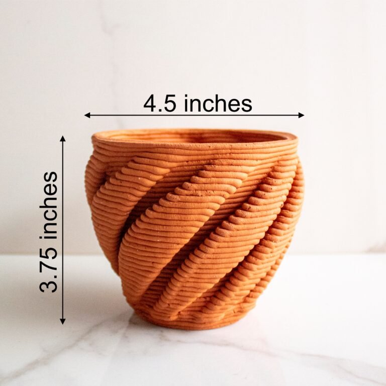 Brown and Twisted Teracotta Vase Vol. 3 | Verified Sustainable by Brown Living™