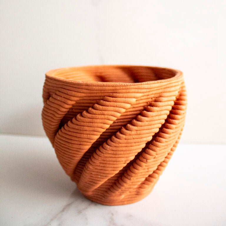 Brown and Twisted Teracotta Vase Vol. 3 | Verified Sustainable by Brown Living™