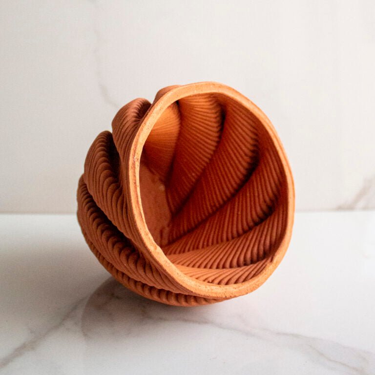 Brown and Twisted Teracotta Vase Vol. 3 | Verified Sustainable by Brown Living™