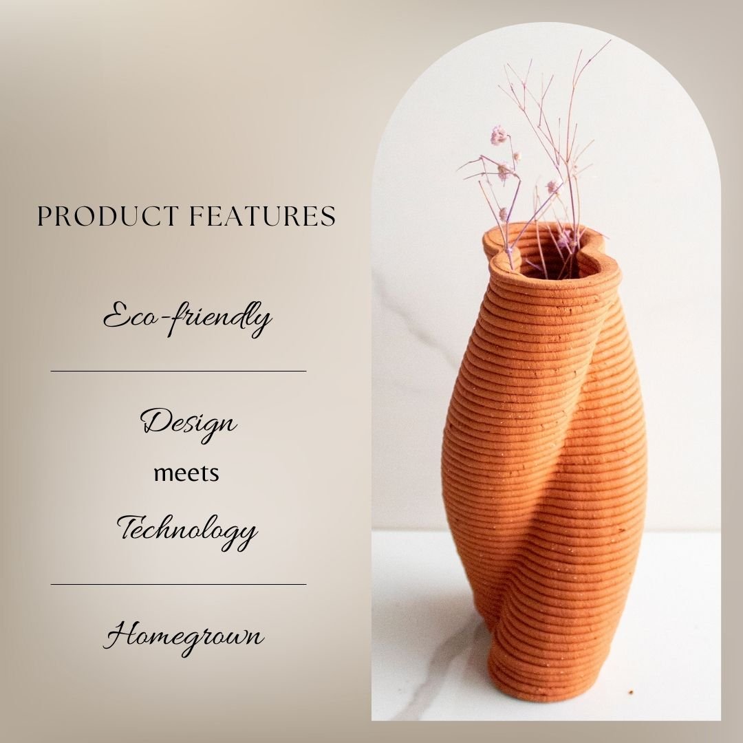 Brown and Twisted Teracotta Vase Vol. 4 | Verified Sustainable by Brown Living™