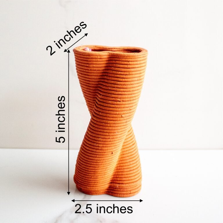 Brown and Twisted Teracotta Vase Vol. 4 | Verified Sustainable by Brown Living™