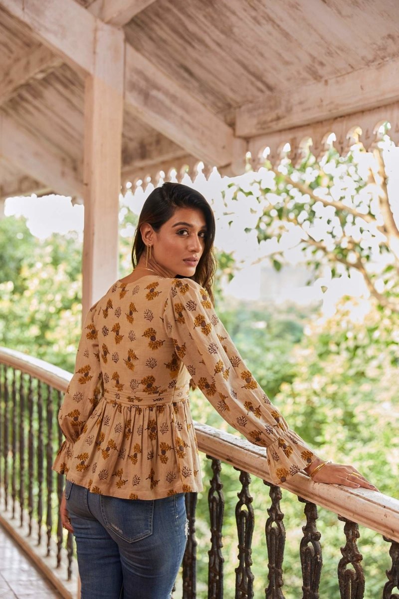 Buy By The Maple Blouse | Handloom Cotton Blouse | Shop Verified Sustainable Womens Top on Brown Living™