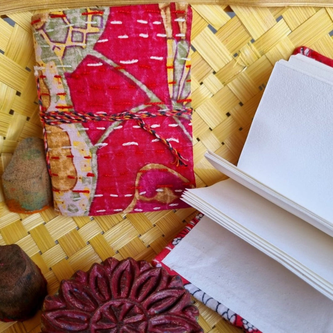 Calla Lliy - Upcycled Fabric - Pocket Diary | Verified Sustainable by Brown Living™