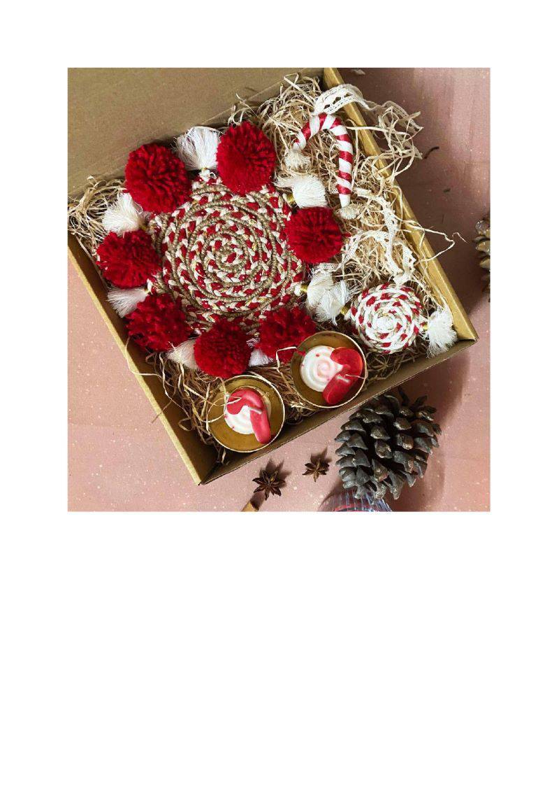 Candy Cane Christmas Gift Box - 1 | Verified Sustainable by Brown Living™