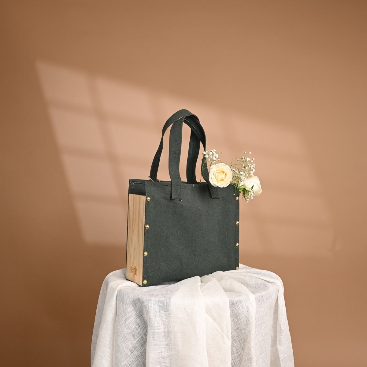 Canvas Small Tote Bag - Green | Verified Sustainable by Brown Living™