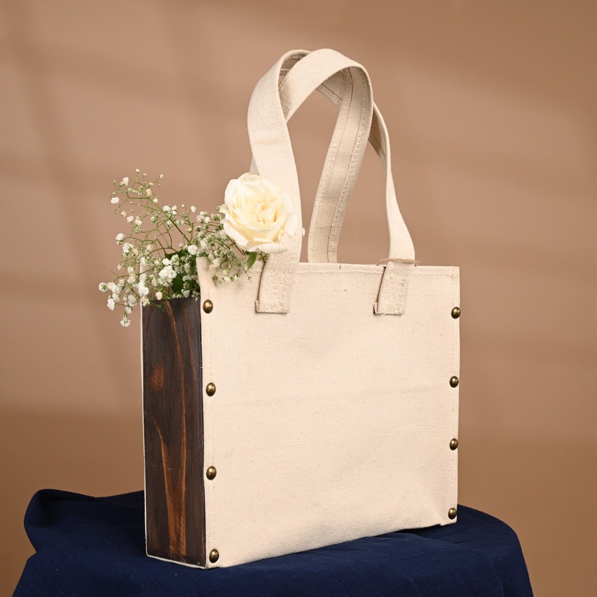 Canvas Small Tote Bag - White | Verified Sustainable by Brown Living™