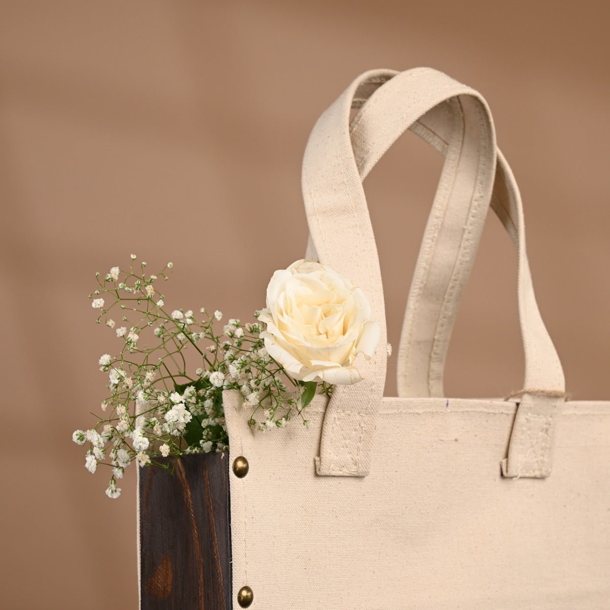 Canvas Small Tote Bag - White | Verified Sustainable by Brown Living™