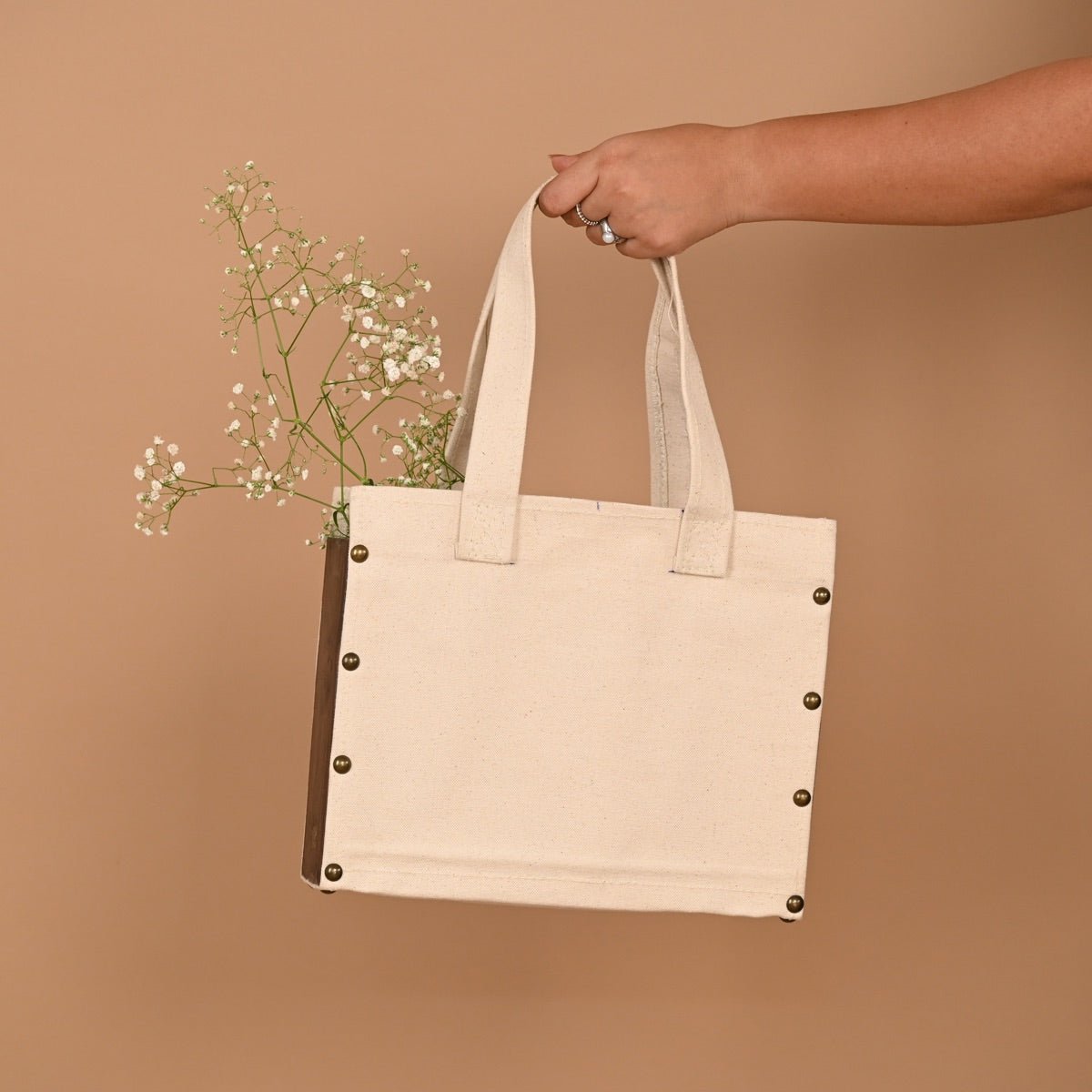 Canvas Small Tote Bag - White | Verified Sustainable by Brown Living™