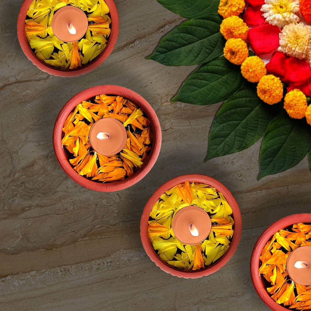 Cask - Deskware & Tealight Holders; Pack of 4 | Verified Sustainable by Brown Living™