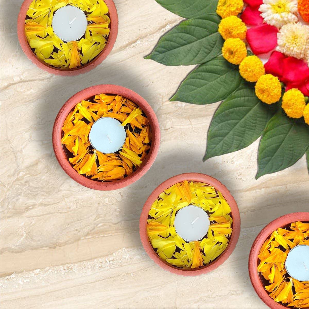 Cask - Deskware & Tealight Holders; Pack of 4 | Verified Sustainable by Brown Living™