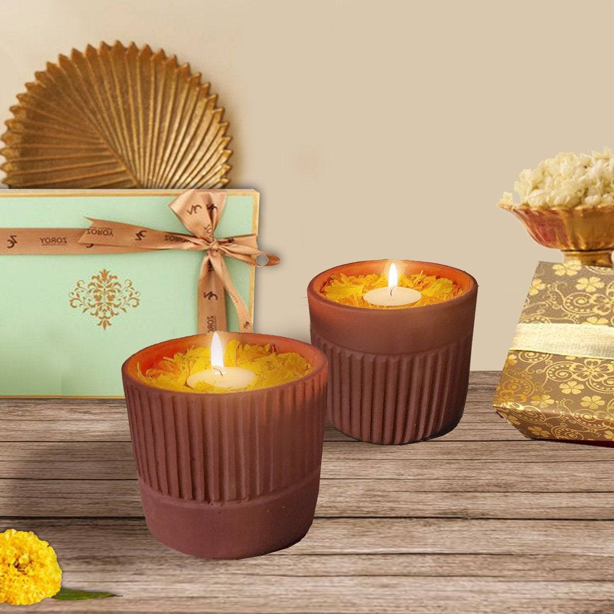 Cask - Deskware & Tealight Holders; Pack of 4 | Verified Sustainable by Brown Living™
