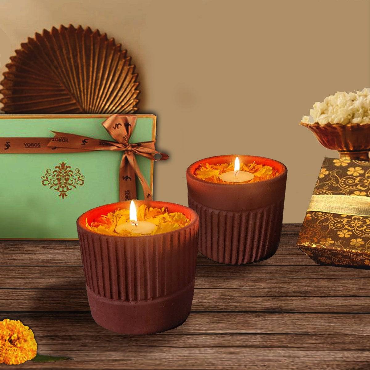 Cask - Deskware & Tealight Holders; Pack of 4 | Verified Sustainable by Brown Living™