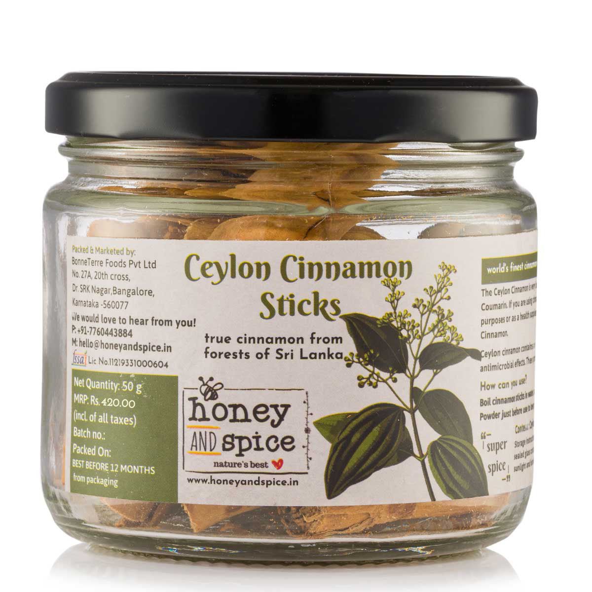 Ceylon Cinnamon Sticks - 50G – Seasonings & Spices on Brown Living™. SKU: CCS50GM. Img 2.