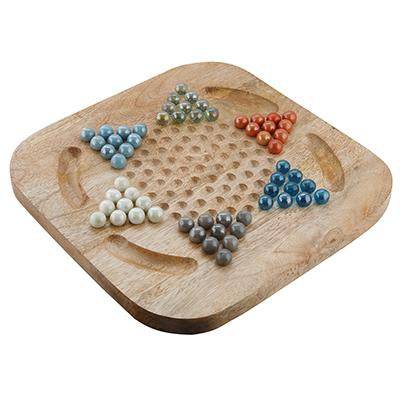 Buy Chinese Checkers Brainvita Game Set with 12-inch Wooden Board | Shop Verified Sustainable Learning & Educational Toys on Brown Living™