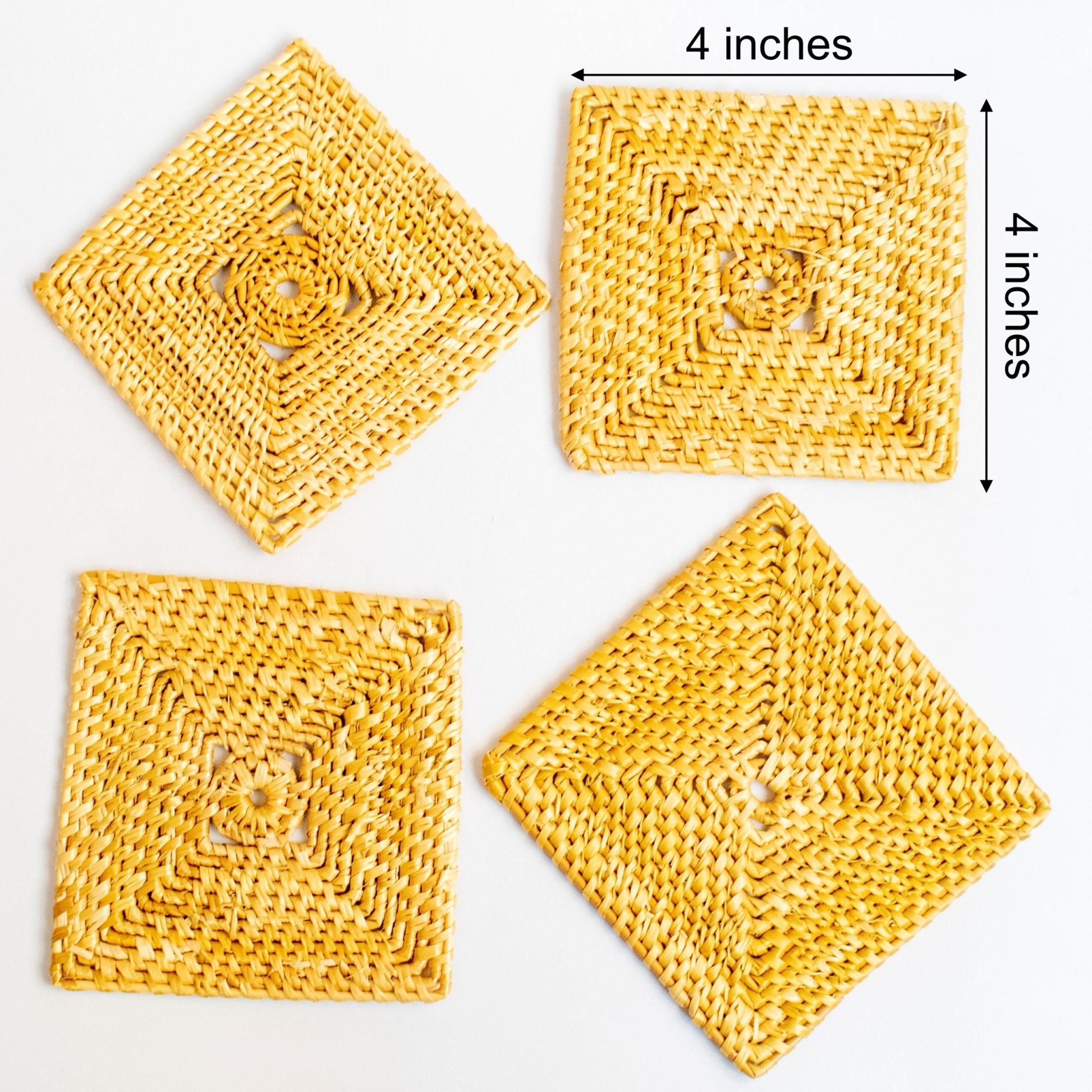 Chokor Sabai Grass Coasters (Set of 4) – Table Decor on Brown Living™. SKU: TC0202. Img 7.