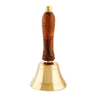 Buy Christmas Brass Shame Hand Bell/Chrome Finish Hand Bells | Shop Verified Sustainable Decor & Artefacts on Brown Living™