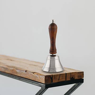 Christmas Brass Shame Hand Bell with Wooden Handle | Verified Sustainable by Brown Living™