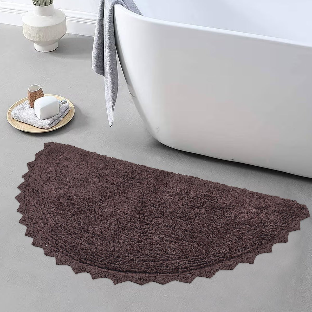 Cloud Walk Rectangle Bathmat - Brown – Mats & Rugs on Brown Living™. SKU: TGW150071. Img 1.