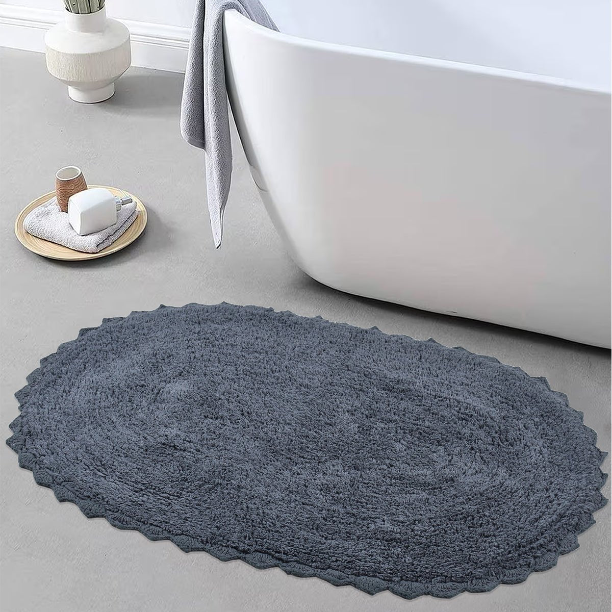 Cloud Walk Rectangle Bathmat - Dark Grey – Mats & Rugs on Brown Living™. SKU: TGW150073. Img 5.