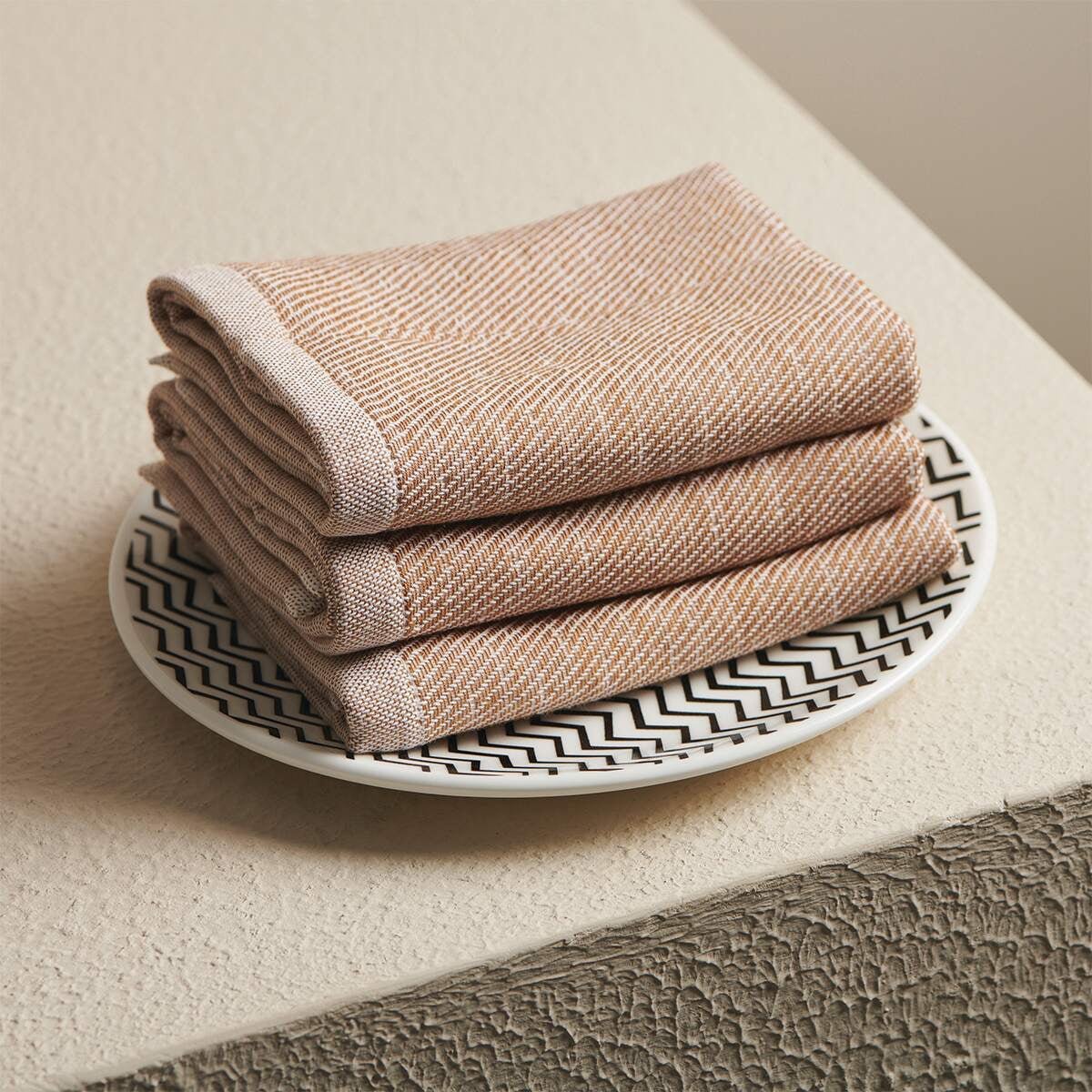 Cocoa Bamboo Hammam Terry Face Towel | Verified Sustainable by Brown Living™
