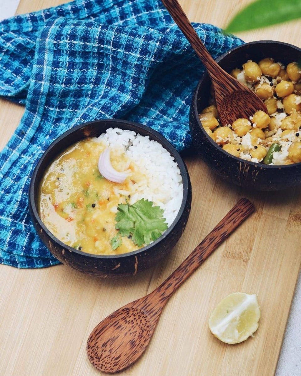 Coconut Bowl - Pack of 2 – Plates & Bowls on Brown Living™. SKU: 076 - 06754 - AS - CB - 002. Img 3.