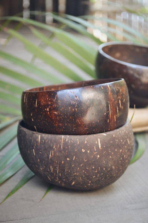 Coconut Bowl - Pack of 2 – Plates & Bowls on Brown Living™. SKU: 076 - 06754 - AS - CB - 002. Img 1.