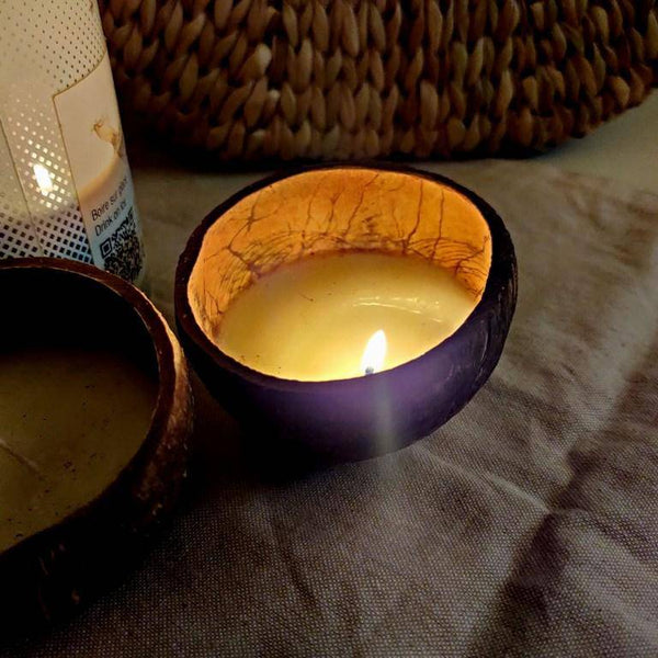 Buy Coconut Candles - Natural coconut shell with Soy wax | Shop Verified Sustainable Candles & Fragrances on Brown Living™