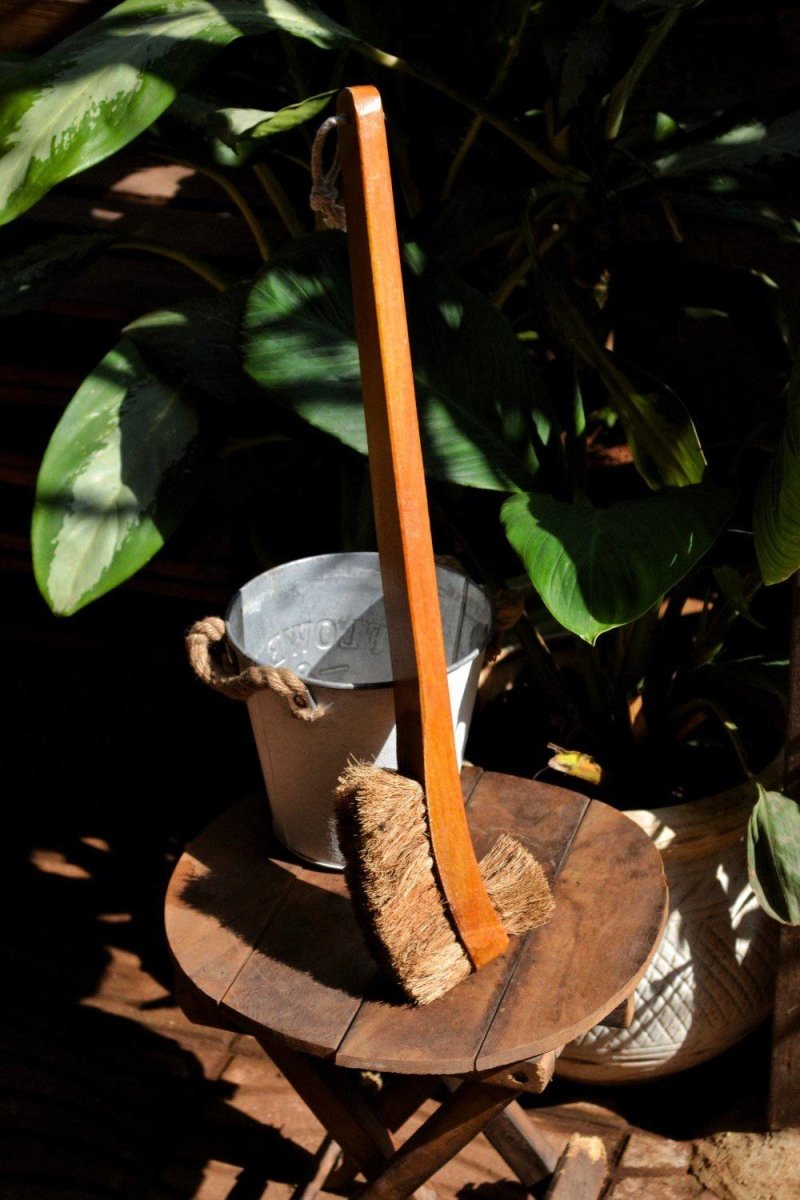 Coconut Coir Double Hockey Toilet Brush – Cleaning Products on Brown Living™. SKU: 076 - 16003 - AS - CCTB - 001 - 169. Img 1.