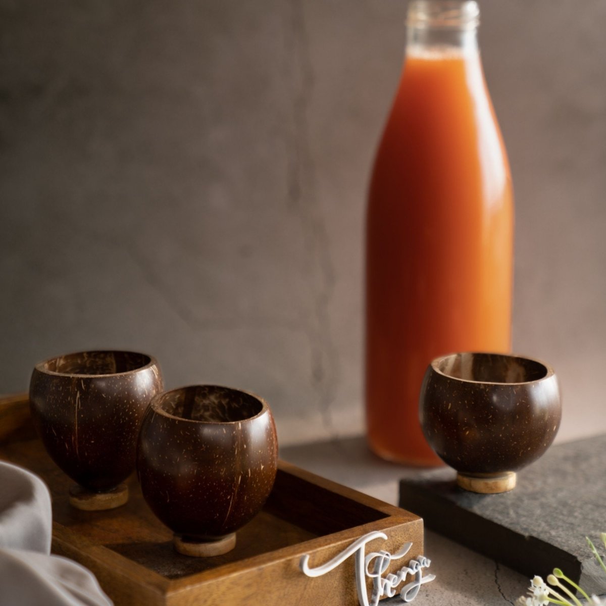 Coconut Shell Eco - friendly - Wine Glass | Set of 2 – Glasses & Tumblers on Brown Living™. SKU: 173 - 09016 - Q2 - MWO6 - FOXF. Img 8.