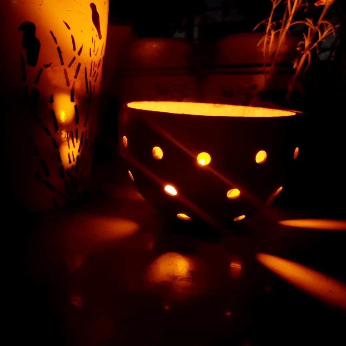 Coconut Shell Tea light Holder | Candle holder – Candles & Fragrances by GreenFootPrint available on Brown Living™. Set of 2 . SKU: CDiyaHolder - Set - of - 2. Img 1.