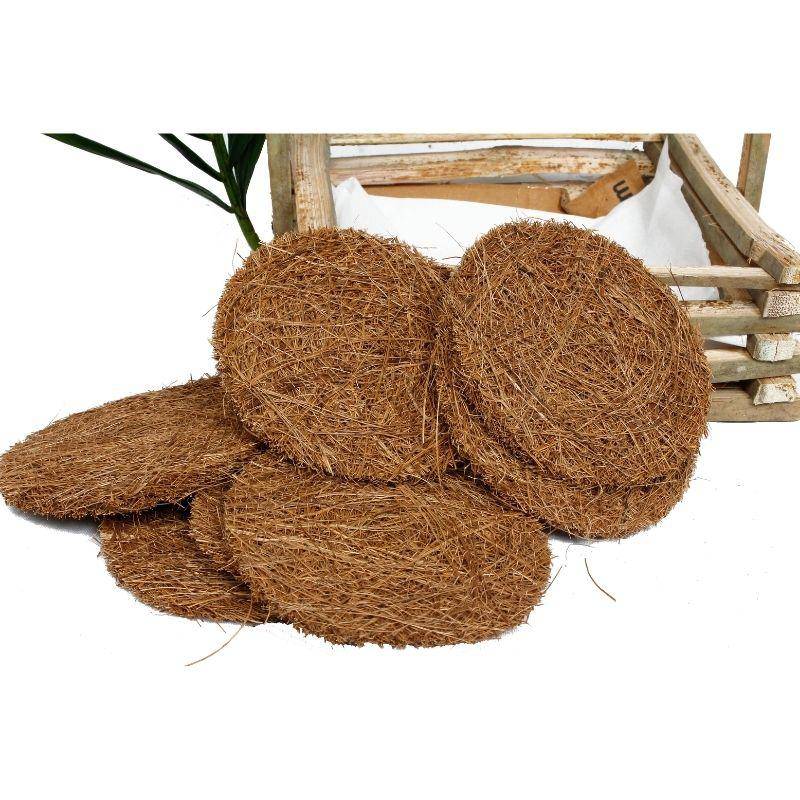 Coir Fiber Brush Set - Bottle Cleaning Brush, Multipurpose Brush, 5 Utensil Scrub | Verified Sustainable by Brown Living™