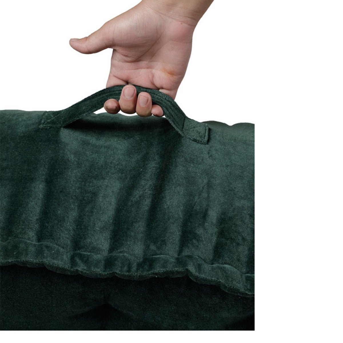 Colour Blocking Velvet Bob (Green) | Verified Sustainable by Brown Living™