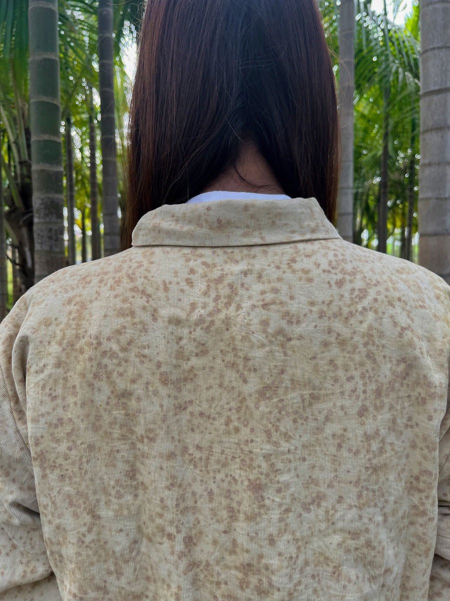 Corduroy Shacket | Natural Dyed | Eco Printed – Womens Jacket on Brown Living™. SKU: pH108_24BL8457. Img 6.