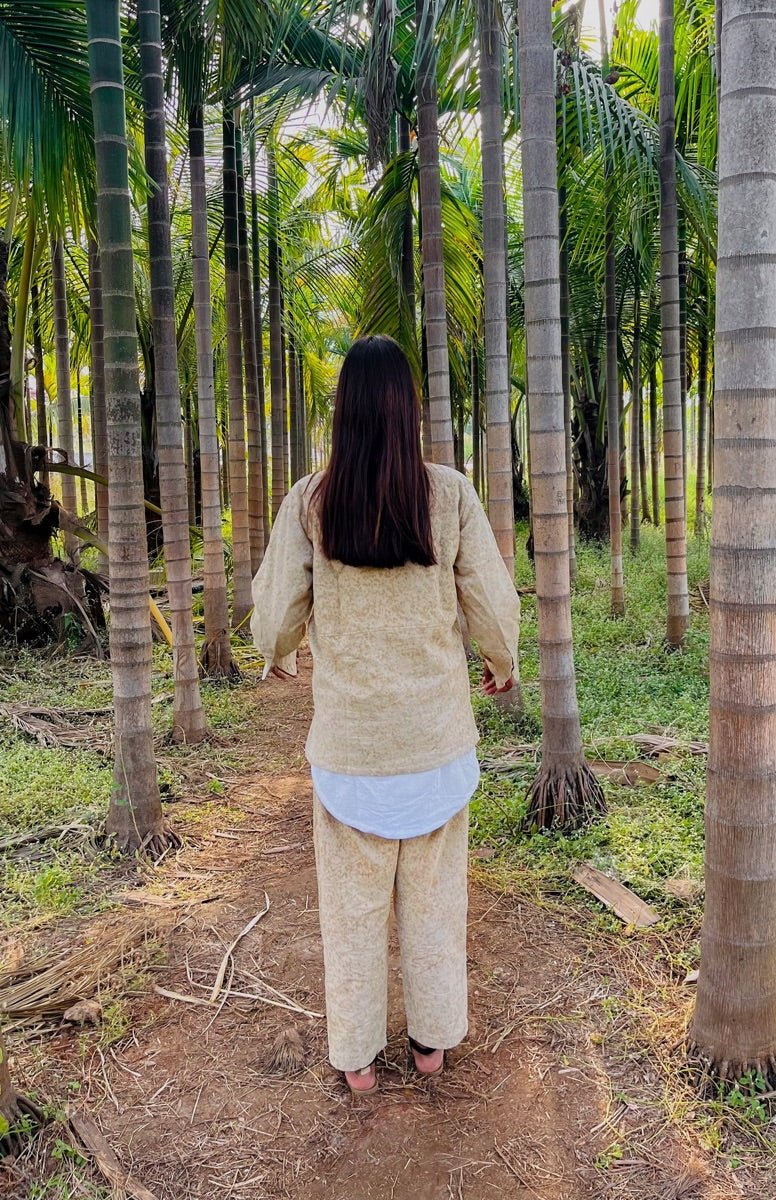Corduroy Shacket | Natural Dyed | Eco Printed – Womens Jacket on Brown Living™. SKU: pH108_24BL8457. Img 5.