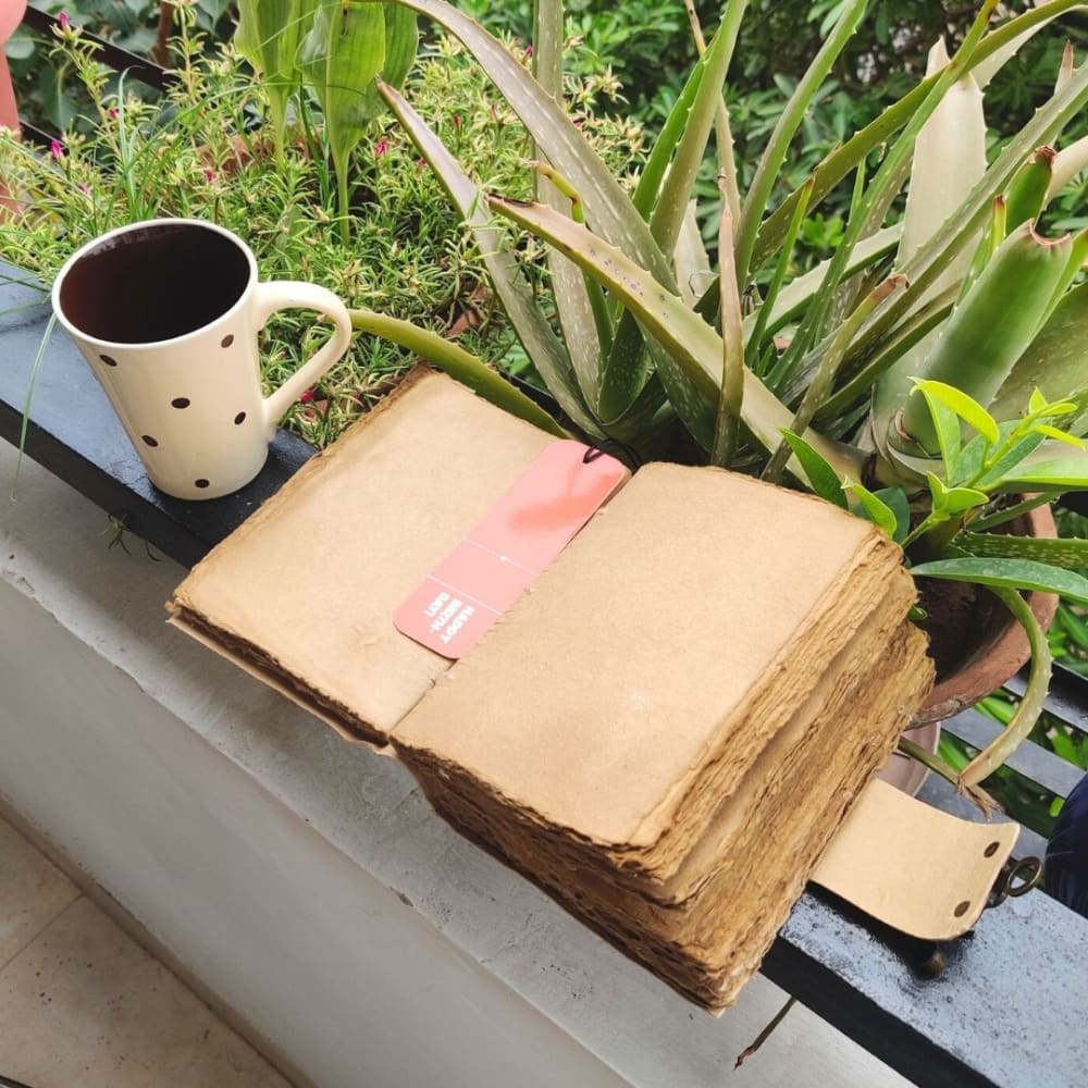 Cork & Recycled Paper Jumbo Journal – Notebooks & Notepads on Brown Living™. SKU: OEP308. Img 2.