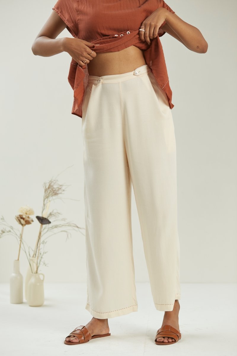Cosmic Latte Trouser | Womens Trousers | Verified Sustainable by Brown Living™