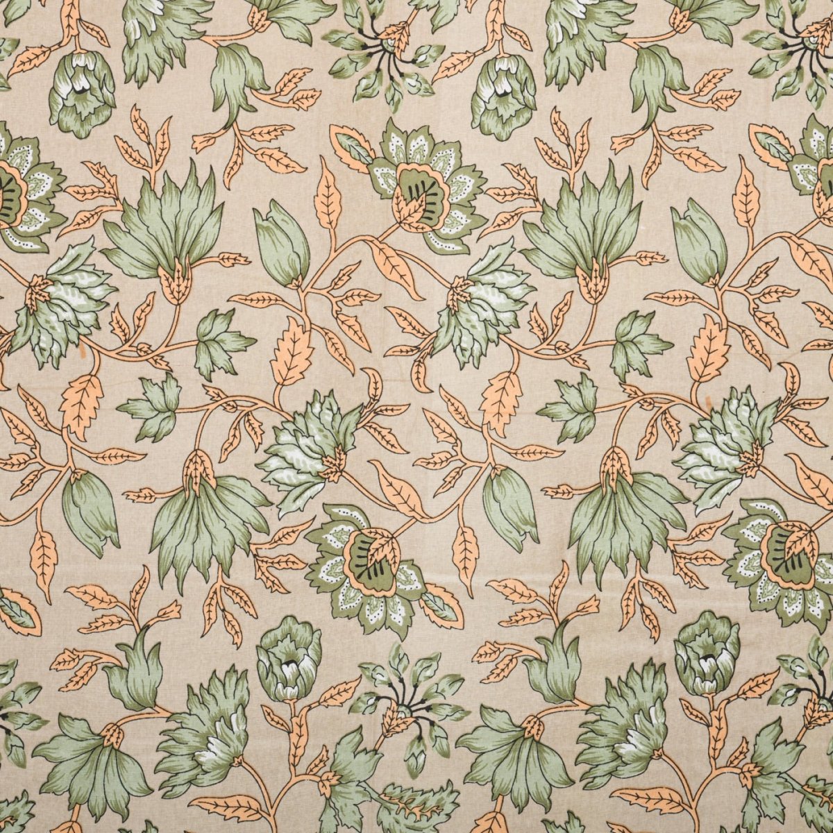 Floral Print Pure Cotton Super King Size Bedsheet with 2 Pillow Covers | Verified Sustainable by Brown Living™