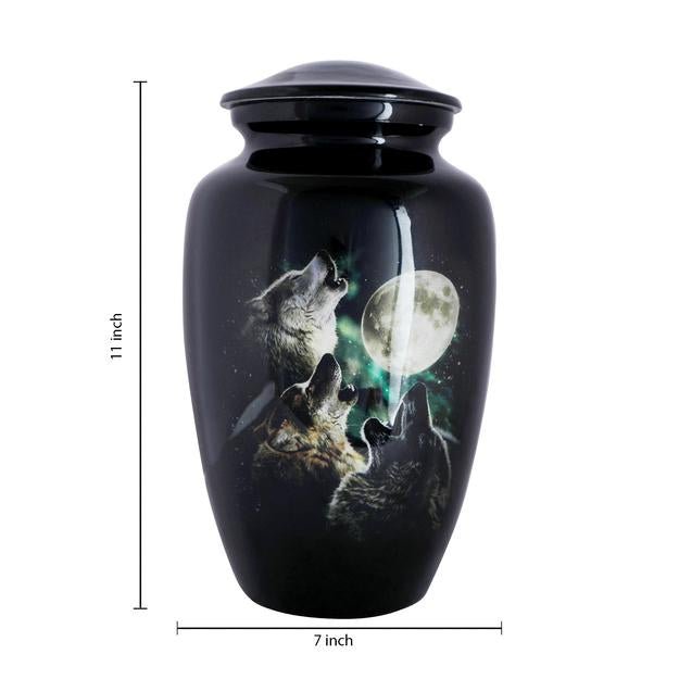 Cremation Urns for Adult Ashes for Funeral - Aluminium – Memorial Ceremony Supplies on Brown Living™. SKU: UB006. Img 6.