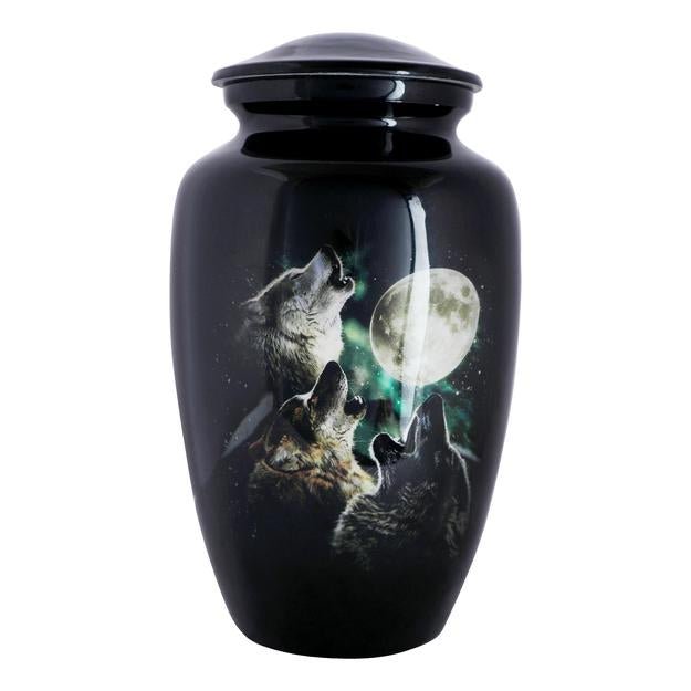 Cremation Urns for Adult Ashes for Funeral - Aluminium – Memorial Ceremony Supplies on Brown Living™. SKU: UB006. Img 2.
