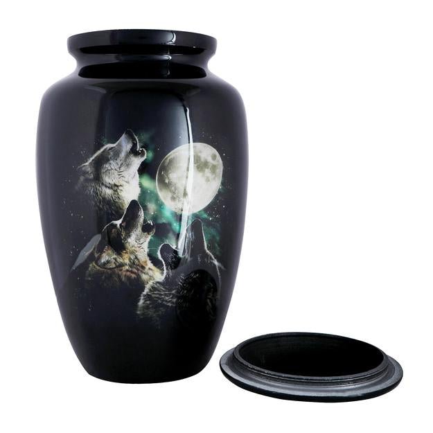 Cremation Urns for Adult Ashes for Funeral - Aluminium – Memorial Ceremony Supplies on Brown Living™. SKU: UB006. Img 5.